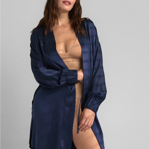 Lunya Midnight Blue Women's Robe - Picture 1 of 2